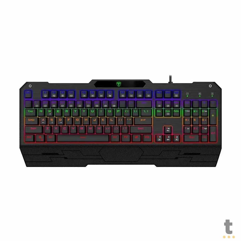 Teclado Gamer Mecanico T-Dagger Battleship Led Rainbow Switch Outemu Blue - T-TGK301-BL Truedata